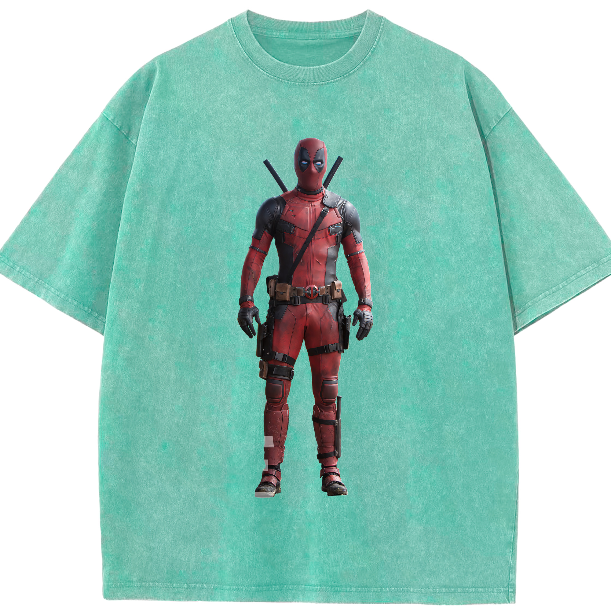 （画像用） Deadpool デッドプール 綿100% ヴィンテージ風 半袖Tシャツ（フロントプリント）
